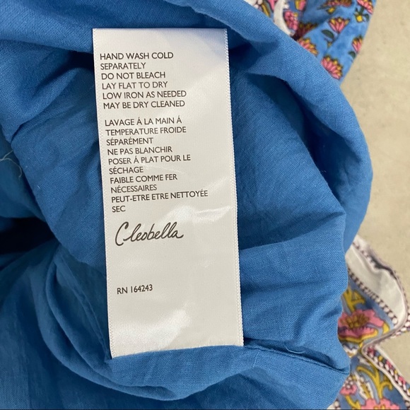 Anthropologie Cleobella India Midi Dress Blue Cotton Floral Size Small - Picture 10 of 11